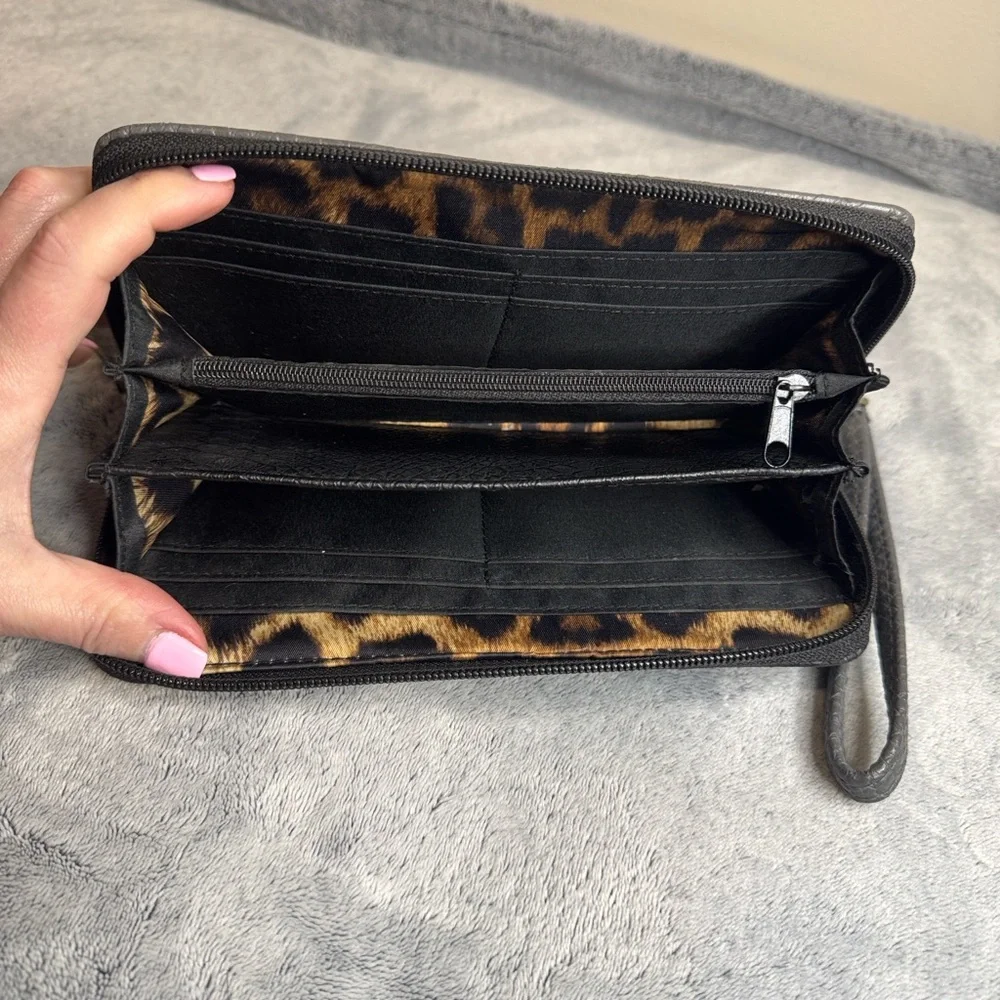 Jessica Simpson Color-Block Zip Around Wristlet Wallet